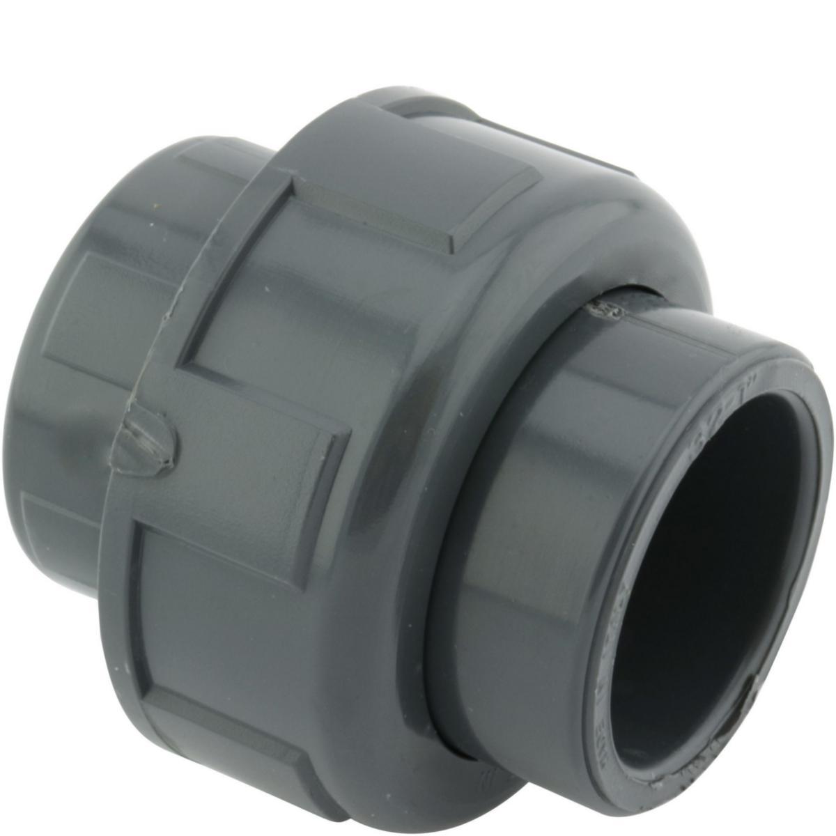 PVC-union – 50 mm, demonterbar limkobling