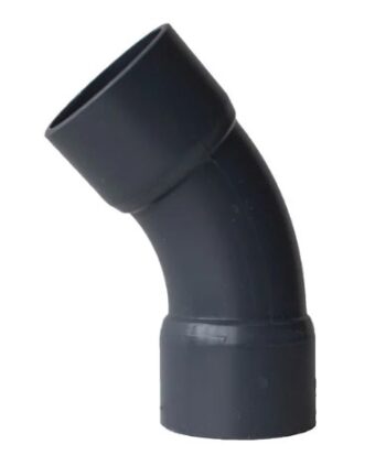 PVC-bend 45° – 63 mm, lang modell